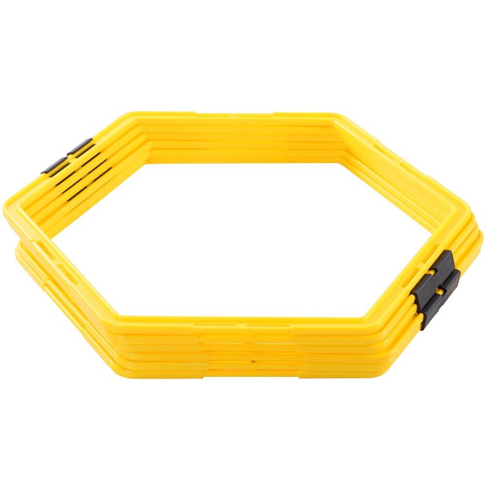 Argola Grade Hexagonal de Agilidade 6 Unidades Amarela Rope Store