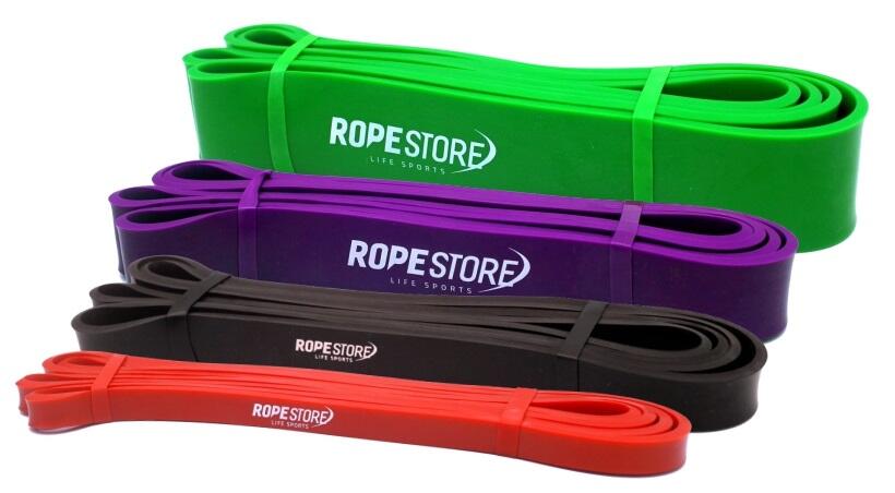 Kit 4 Super Band Rope Store Elásticos Extra Leve, Leve, Médio e Forte